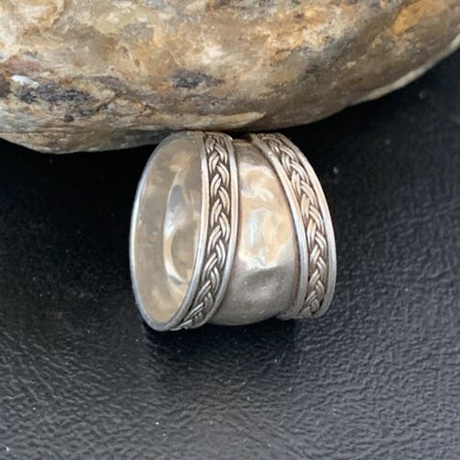 Navajo Men's Band Ring | Sterling Silver | Sz 7 | Authentic Native American Handmade | 10409