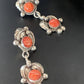 Native American Handmade Navajo Red Spiny Oyster Dangle Earrings | Sterling Silver | 2065