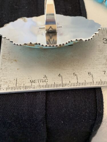 Native American Men's Blue Royston Turquoise Ring | Sterling Silver | Sz 10 | 746