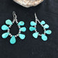 Blue Turquoise Teardrop Earrings | Navajo Sterling Silver | Authentic Native American Handmade