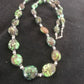 Navajo Green Spiderweb Turquoise Nugget Necklace | Sterling Silver | 22" | Authentic Native American Handmade | 3214