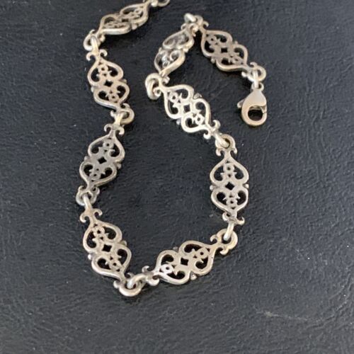 Old Pawn Navajo Sterling Silver Link Bracelet | 8" | Authentic Native American Handmade | 13730