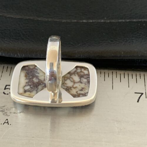Native American Women's Navajo Wild Horse Turquoise Ring | Sterling Silver | Sz 7.5 | 10489