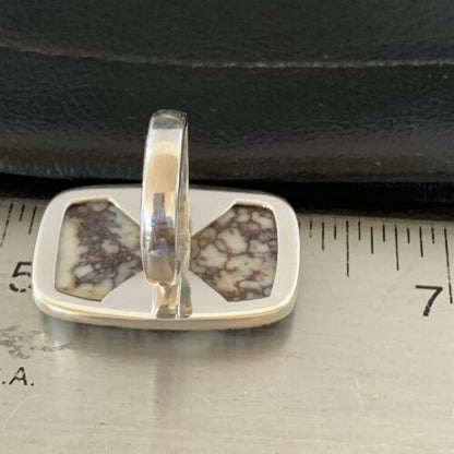 Native American Women's Navajo Wild Horse Turquoise Ring | Sterling Silver | Sz 7.5 | 10489