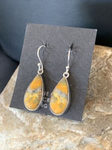 Native American Navajo Bumblebee Jasper Earrings Set | Sterling Silver | Handmade | 1564