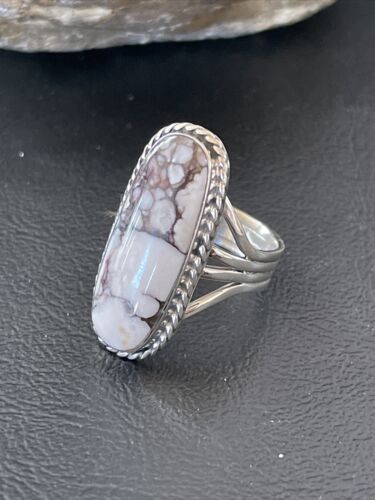 Southwestern Navajo Wild Horse Turquoise Ring | Sterling Silver | Sz 11 | 01878