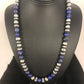 Native American Men's Lapis Necklace | Navajo Sterling Silver | 22" | 8531