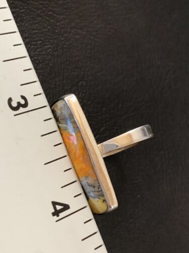 Southwestern Navajo Yellow Bumble Bee Jasper Ring | Sterling Silver | Sz 7 | 11551