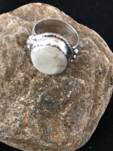 Navajo Sterling Silver Wild Horse Turquoise Ring | Yazzie | Sz 9 | 3497