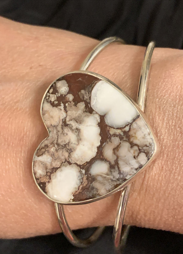 Native American Women's Wild Horse Turquoise Cuff Bracelet | Sterling Silver | Handmade | 10496