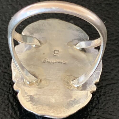 Southwestern Navajo Blue Kingman Turquoise Ring | Sterling Silver | Sz 7 | 12955