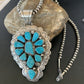 Navajo Kingman Turquoise Multi-Stone Pendant | Authentic Native American Sterling Silver | 11515