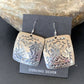 Navajo Sterling Silver Stamped Dangle Earrings | Authentic Native American Handmade | 1657