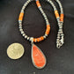 Navajo Pearls Sterling Silver Necklace | Spiny Oyster Cluster Naja Pendant | 599