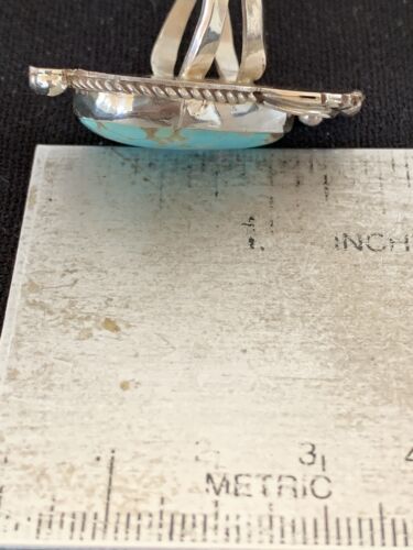 Native American Navajo Blue Turquoise Ring | Sterling Silver | Sz 9.5 | 668