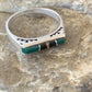 Native American Women's Navajo Green Malachite Onyx Inlay Ring | Sz 7 | 11153