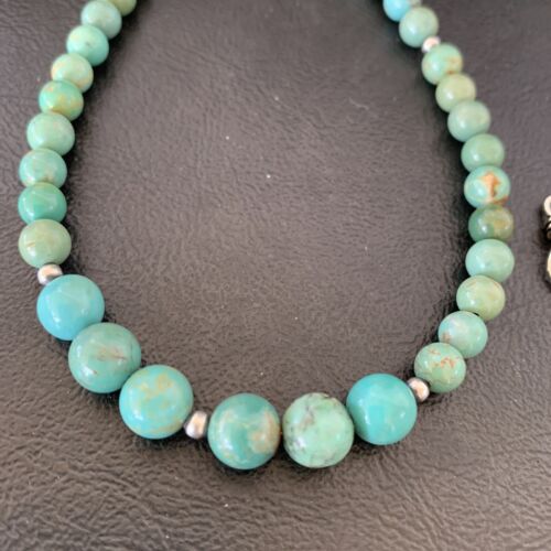 Navajo Royston Green Turquoise Shell Heishi Necklace | Sterling Silver | 23" | Authentic Native American Handmade | 10918