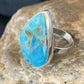 Navajo Blue Kingman Turquoise Ring | Sterling Silver | Sz 8 | Authentic Native American Handmade | 12787