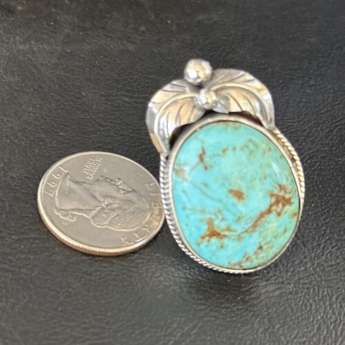 Navajo Blue Turquoise #8 Rings | Sterling Silver | Sz 10 | Authentic Native American Handmade | 14293