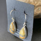 Native American Navajo Bumblebee Jasper Earrings Set | Sterling Silver | Authentic Handmade | 1562