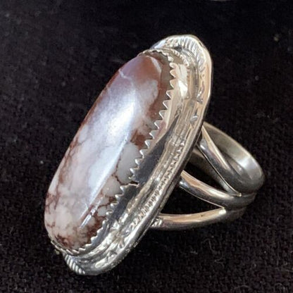 Navajo Wild Horse Turquoise Ring | Sterling Silver | Sz 6 | Authentic Native American Handmade | 1440