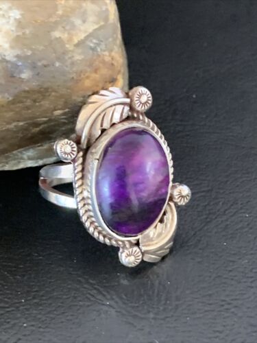 Native American Navajo Purple Sugilite Ring | Sterling Silver | Sz 10.5 | 10446 - Masha USA