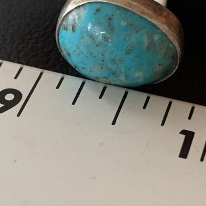 Navajo Blue Kingman Turquoise Ring | Sterling Silver | Sz 5 | Authentic Native American Handmade | 10215
