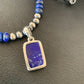 Native American Navajo Blue Lapis Pendant Necklace | Sterling Silver | Authentic Handmade | 11672