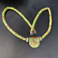 Navajo Green Gaspeite Turquoise Pendant | Sterling Silver | Authentic Native American Handmade | 13913