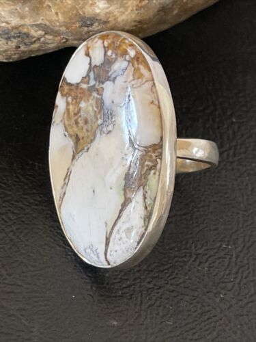 Native American Women's Navajo Wild Horse Turquoise Ring | Sterling Silver | Sz 8 | 10291