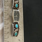 Vintage Navajo Sterling Silver Watch Tips | Old Pawn Blue Turquoise Band | Authentic Native American Jewelry