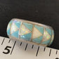 Navajo Blue Turquoise Inlay Ring | Sterling Silver | Sz 11 | Authentic Native American Handmade | 12562
