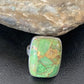 Adjustable Navajo Green Mojave Turquoise Ring | Sterling Silver | Sz 8 | Authentic Native American Handmade | 11785