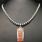 Navajo Red Opal Pendant Necklace & Earrings Set | Sterling Silver | Native American Handmade | 4402