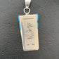 Navajo Kokopelli Stamp Turquoise Inlay Pendant | Sterling Silver | Authentic Native American Handmade | 10958