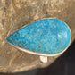Navajo Blue Kingman Turquoise Ring | Sterling Silver | Sz 6.5 | Authentic Native American Handmade | 11614