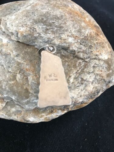 Navajo Blue Turquoise Corn Inlay Pendant | Sterling Silver | Authentic Native American Handmade | 13315
