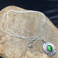 Navajo Green Turquoise Pendant Necklace | Sterling Silver | Native American Handmade | 19" | 8956
