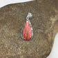 Native American Navajo Red Spiny Oyster Pendant | Sterling Silver | 1.75" | 1125