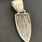 Navajo Spiny White Green Opal Inlay Pendant | Sterling Silver | Authentic Native American Handmade | 12481