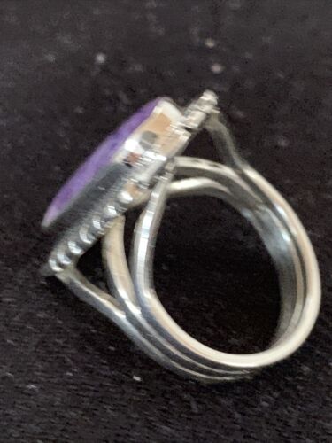 Native American Navajo Purple Charoite Ring | Sterling Silver | Sz 9 | 1453