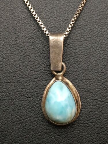 Navajo Turquoise Pendant | Sterling Silver | Authentic Native American Handmade | 20" | 8975