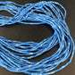 Navajo Stabilized Denim Lapis Heishi Necklace | 10 Strand | Sterling Silver Tube | 24" | 13421