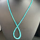 Native American Women's Blue Opal Bead Necklace | Sterling Silver | Authentic Handmade | 20" | 187