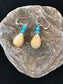 Navajo Turquoise & Jade Bead Dangle Earrings | Sterling Silver | Authentic Native American Handmade | 3817