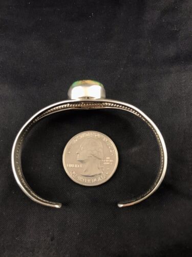 Native American Navajo Turquoise Bracelet | Sterling Silver | Authentic Handmade | 4549 - Masha USA