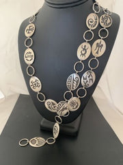 Native American Men's Old Pawn Sterling Silver Hopi Concho Belt | Authentic Handmade | 1427