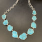Navajo Blue Kingman Turquoise Rough Pendant Necklace | Sterling Silver | 18" | Authentic Native American Handmade | 11626