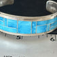 Native American Women's Blue Sleeping Beauty Turquoise Inlay Cuff Bracelet | Sterling Silver | 14321