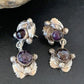Navajo Purple Sugilite Post Dangle Earrings | Sterling Silver | Authentic Native American Handmade | 1599